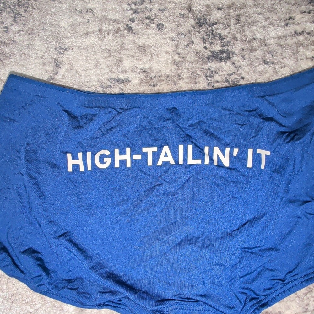 Saucony Womens High-Tailin It Running Briefs Blue Track Field Racing Bloomers M